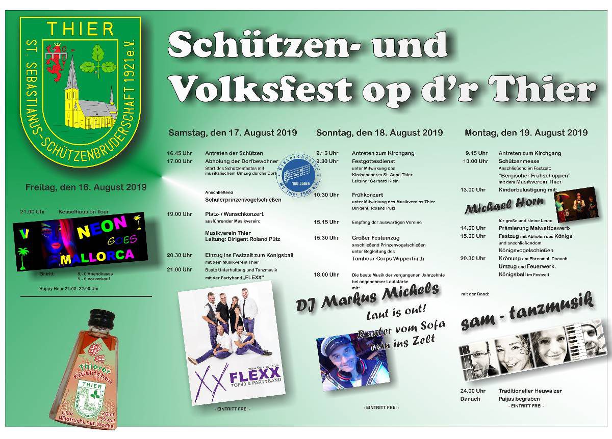 Plakat Schützenfest 2019